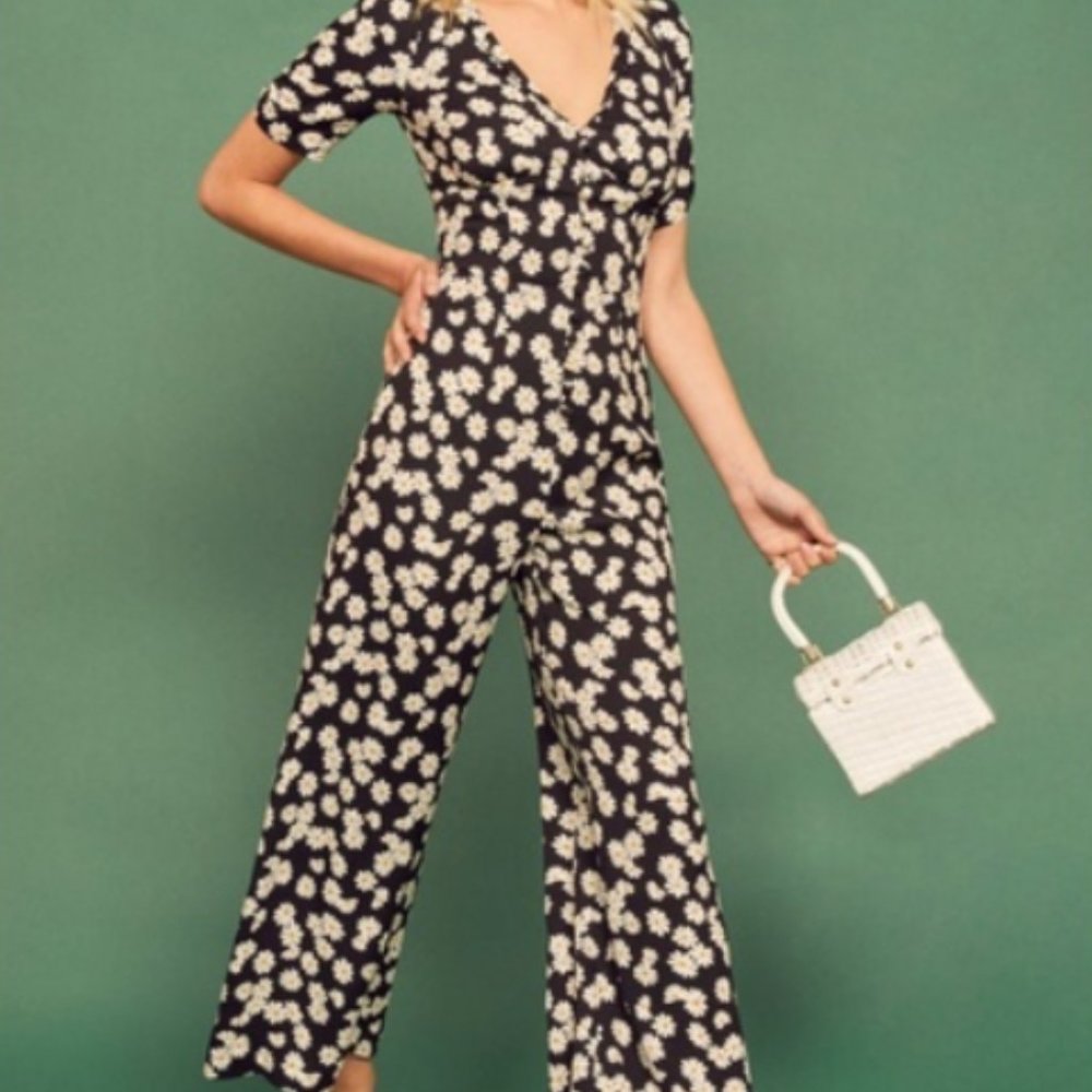 Reformation Marlena Daisy Jumpsuit Size 0 NWOT